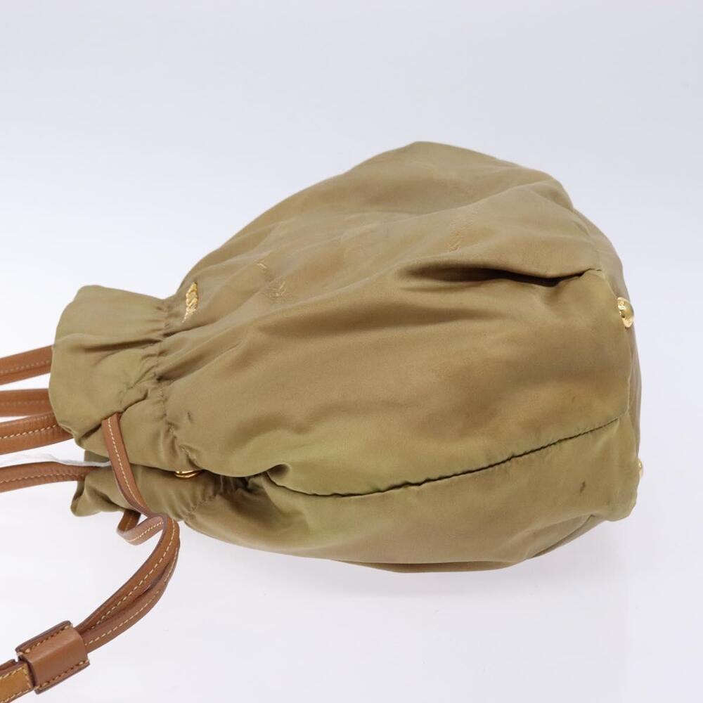 PRADA Hand Bag Nylon Beige Gold - Picture 5 of 13